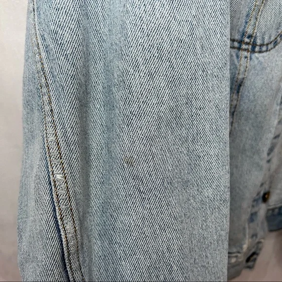 Vintage Lee Riders Denim Jacket Distressed Size Medium - Picture 12 of 15